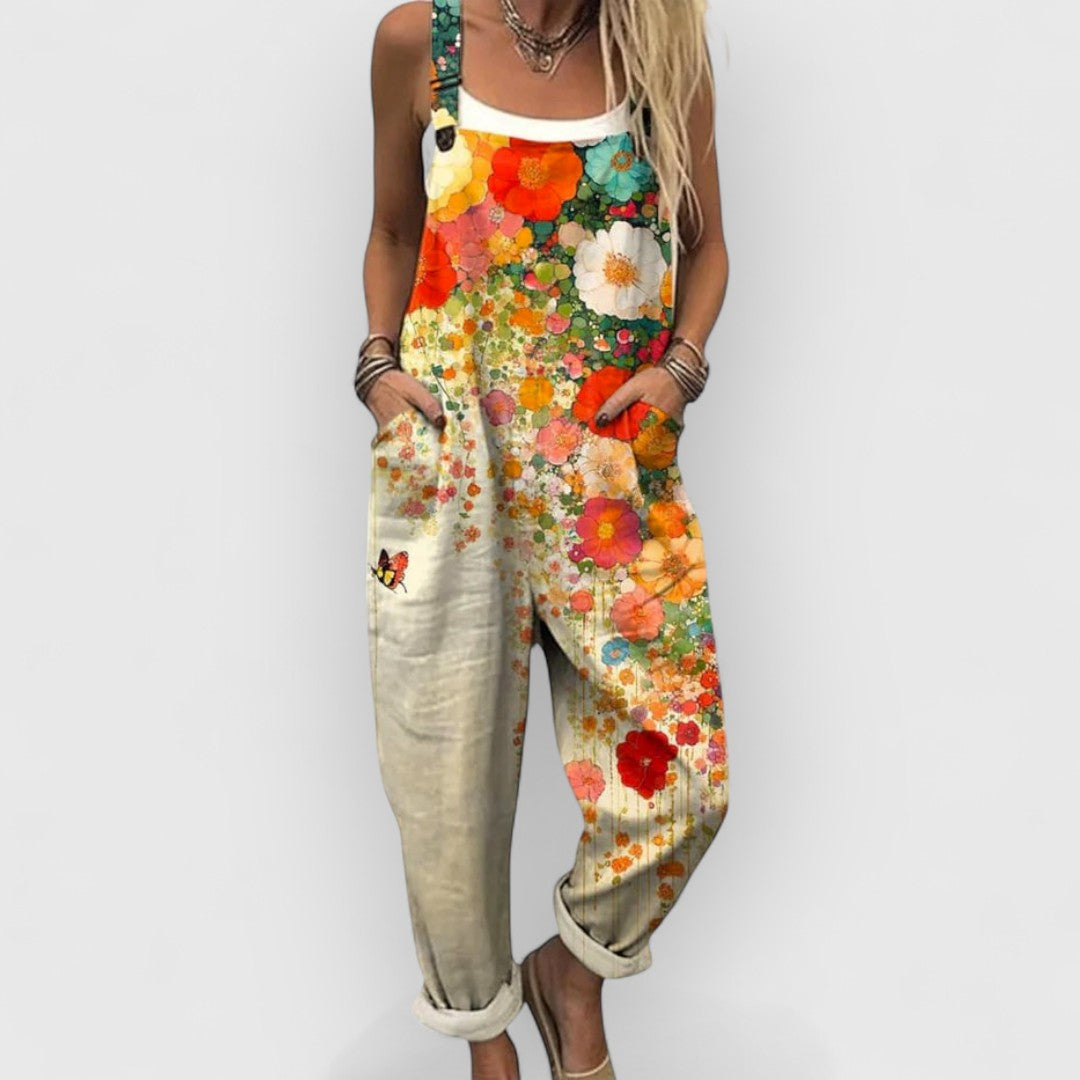Ester | Elegante Vintage bloemen jumpsuit