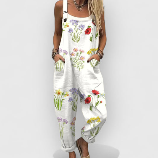 Belinda | Handgemaakte vintage bloemen jumpsuit