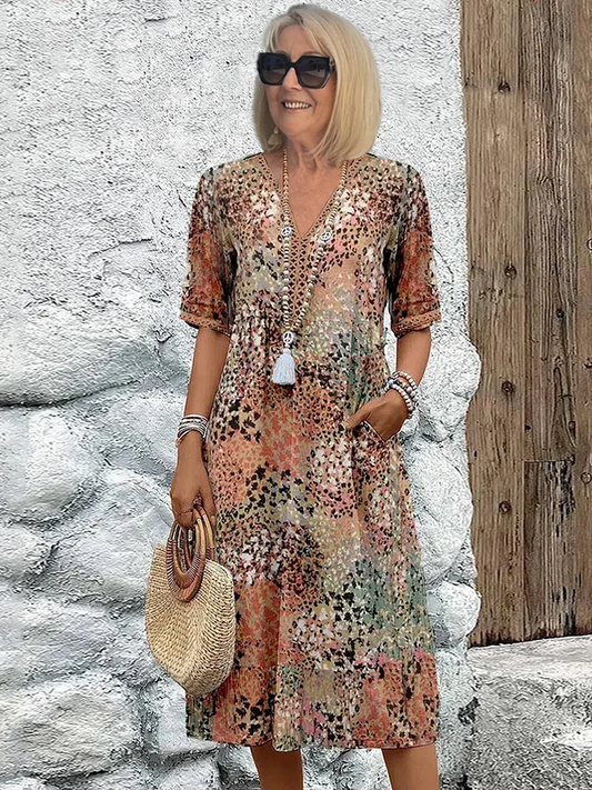 Colette | Vibrerende midi-jurk