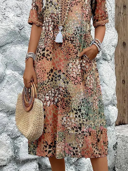 Colette | Vibrerende midi-jurk