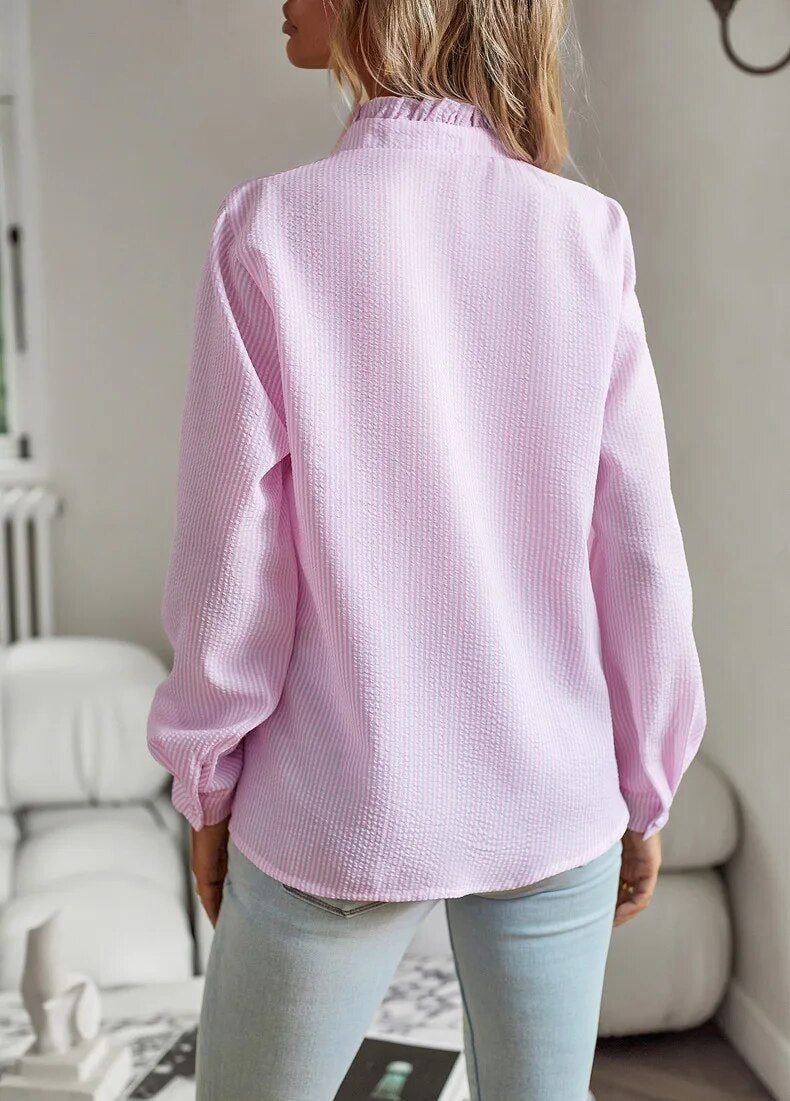 Edith | Elegante blouse met romantische ruches
