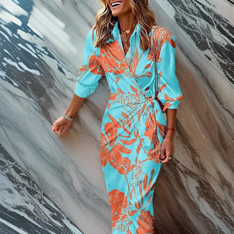 Miral | Elegante Wikkeljurk met Patroon