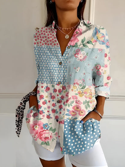 Avril | Elegante blouse met speelse prints