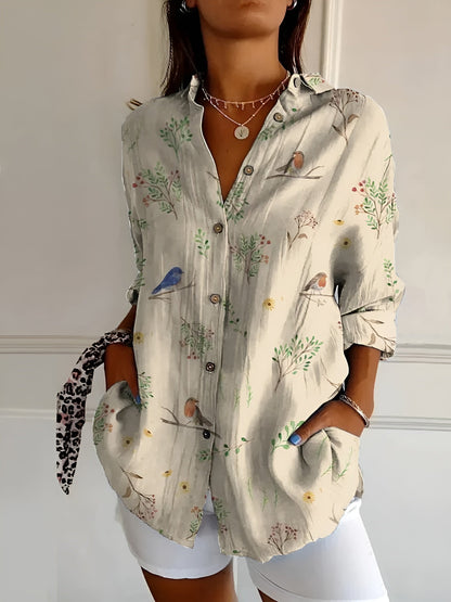 Avril | Elegante blouse met speelse prints