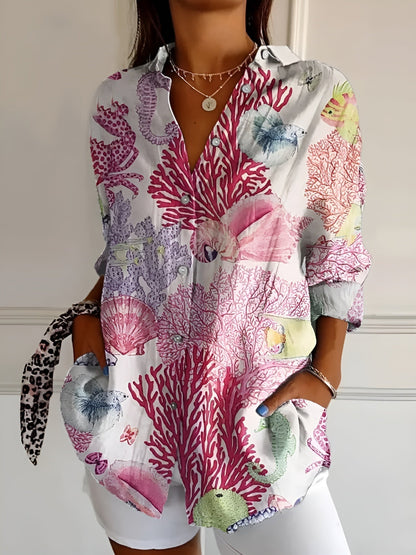 Avril | Elegante blouse met speelse prints